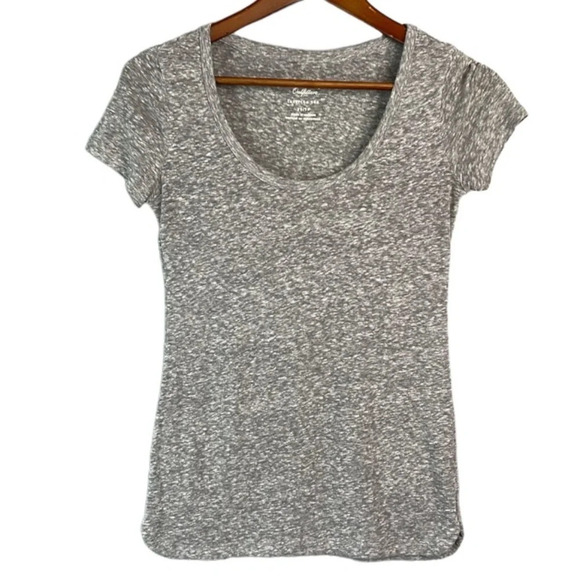 AMERICAN EAGLE Favourite Tee Grey Slub Space Dye XS - Picture 9 of 9